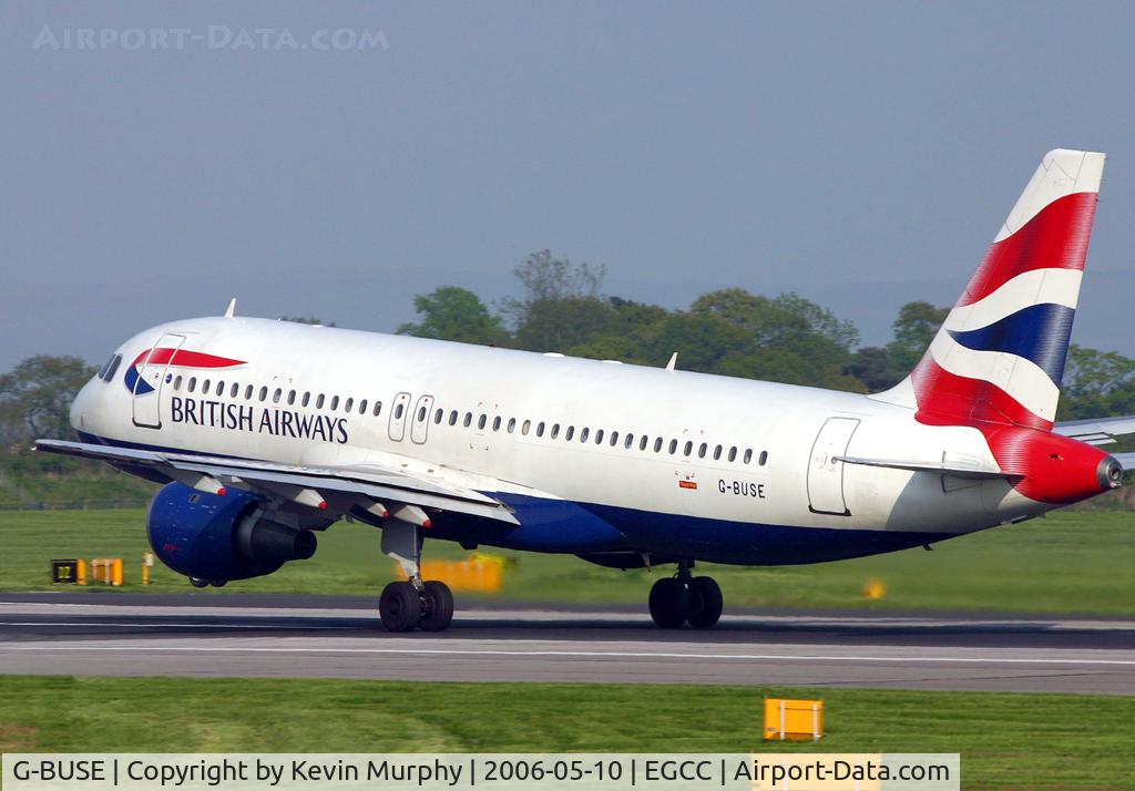G-BUSE, 1988 Airbus A320-111 C/N 017, Take off from 06L.