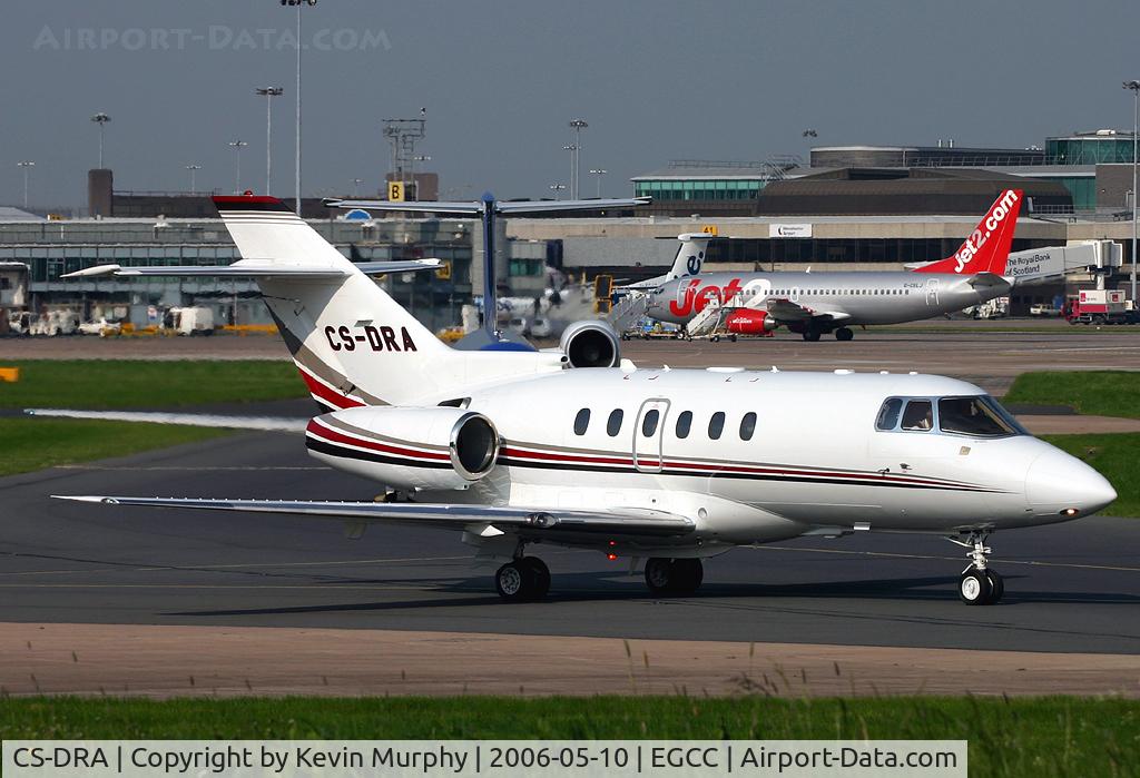 CS-DRA, 2004 Raytheon Hawker 800XP C/N 258686, Leaving the biz ramp and passing the mound.