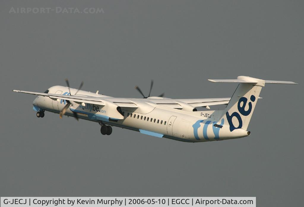 G-JECJ, 2005 De Havilland Canada DHC-8-402Q Dash 8 C/N 4110, Flybe Dash 8 leaving 06L.