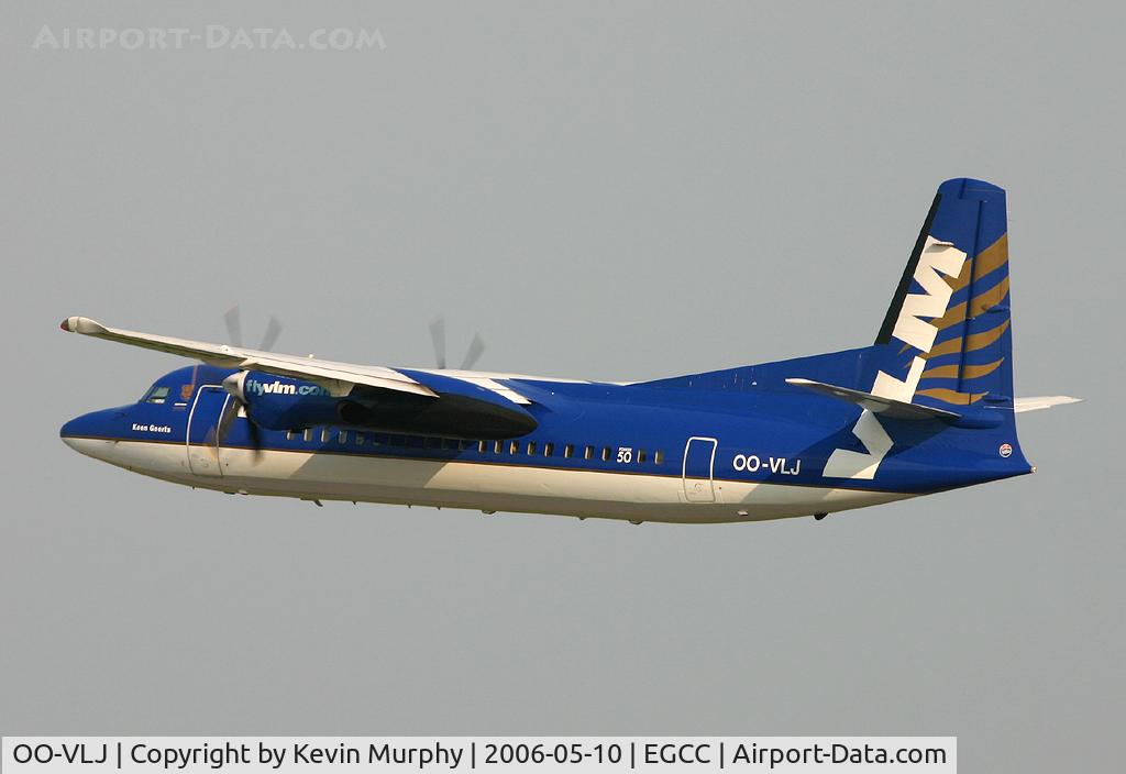 OO-VLJ, 1987 Fokker 50 C/N 20105, Belgian Fokker F50 leaving 06L.
