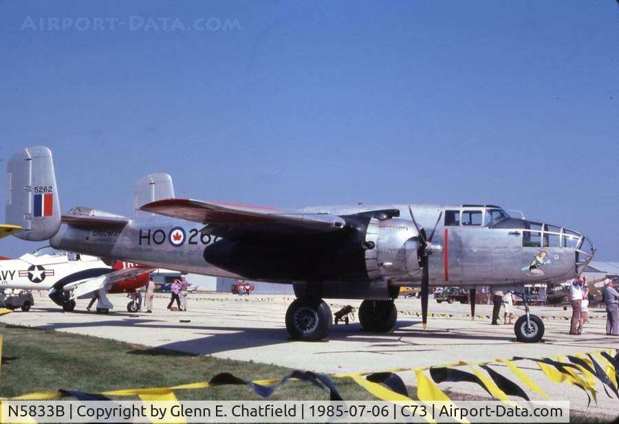 N5833B, 1945 North American B-25J Mitchell Mitchell C/N 108-47735, At an air show, when call sign was still CGCWJ