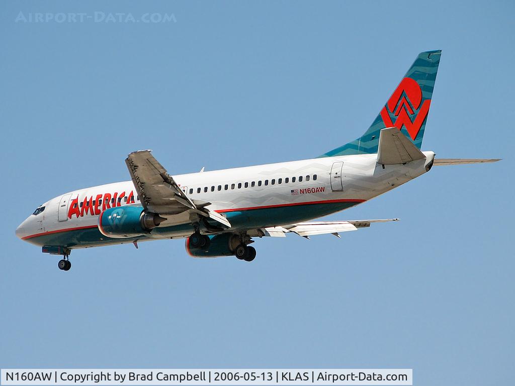 N160AW, 1988 Boeing 737-3G7 C/N 23782, America West / 1988 Boeing 737-3G7