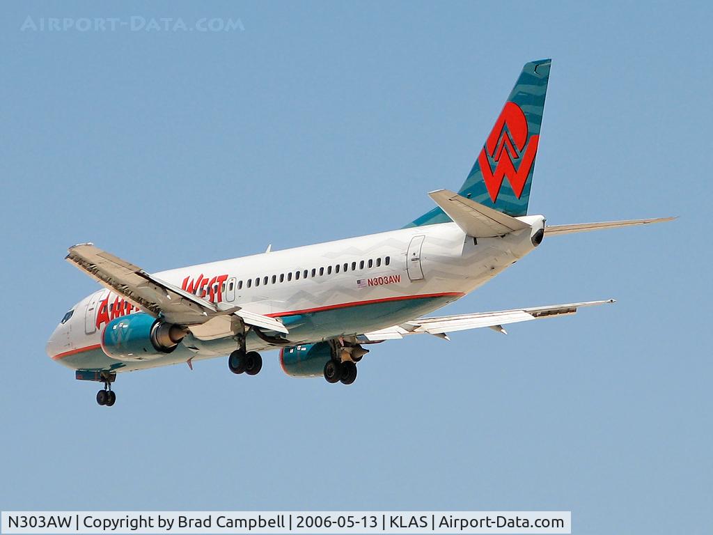 N303AW, 1988 Boeing 737-3G7 C/N 24010, America West / 1988 Boeing 737-3G7