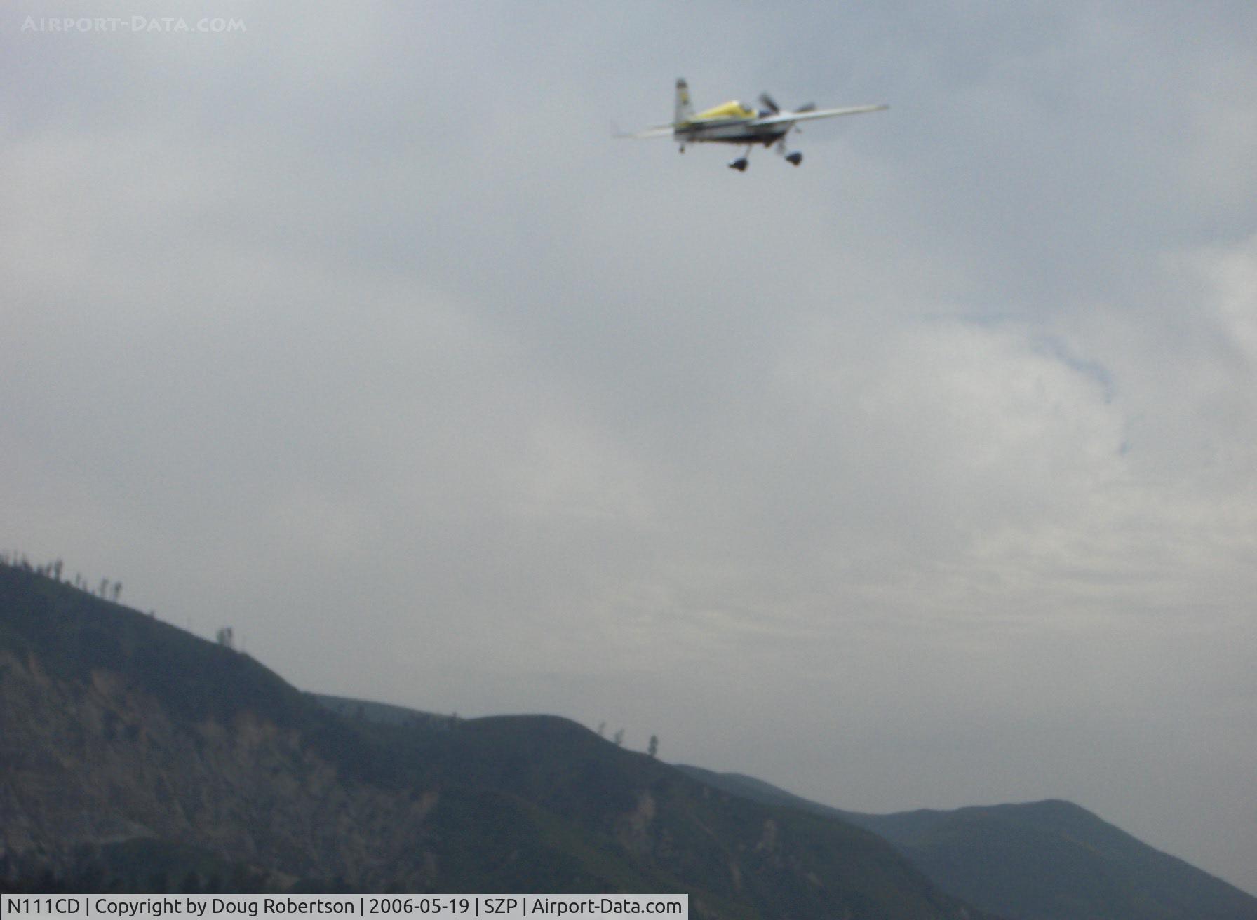 N111CD, 1999 Zivko Edge 540 C/N 0026, 1999 Zivco EDGE 540, Lycoming AEIO-540 330 Hp, climbout from takeoff Runway 22