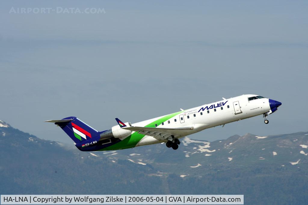 HA-LNA, 2002 Canadair CRJ-100ER (CL-600-2B19) C/N 7676, beautiful mountains