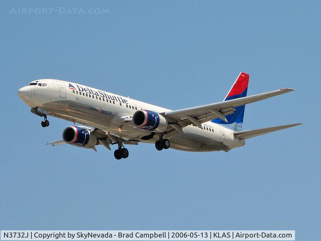 N3732J, 2000 Boeing 737-832 C/N 30380, Delta Airlines - Shuttle / 2000 Boeing 737-832