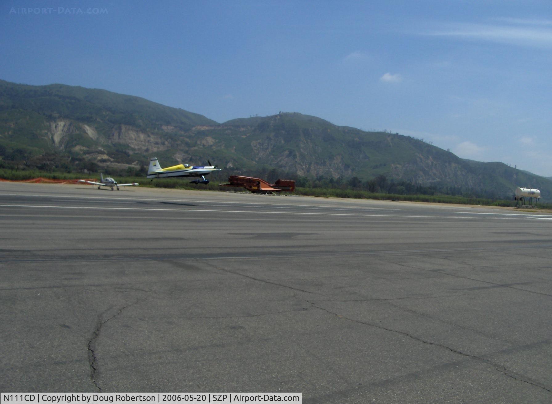 N111CD, 1999 Zivko Edge 540 C/N 0026, 1999 Zivco EDGE 540, Lycoming AEIO-540 330 Hp, takeoff on Runway 22