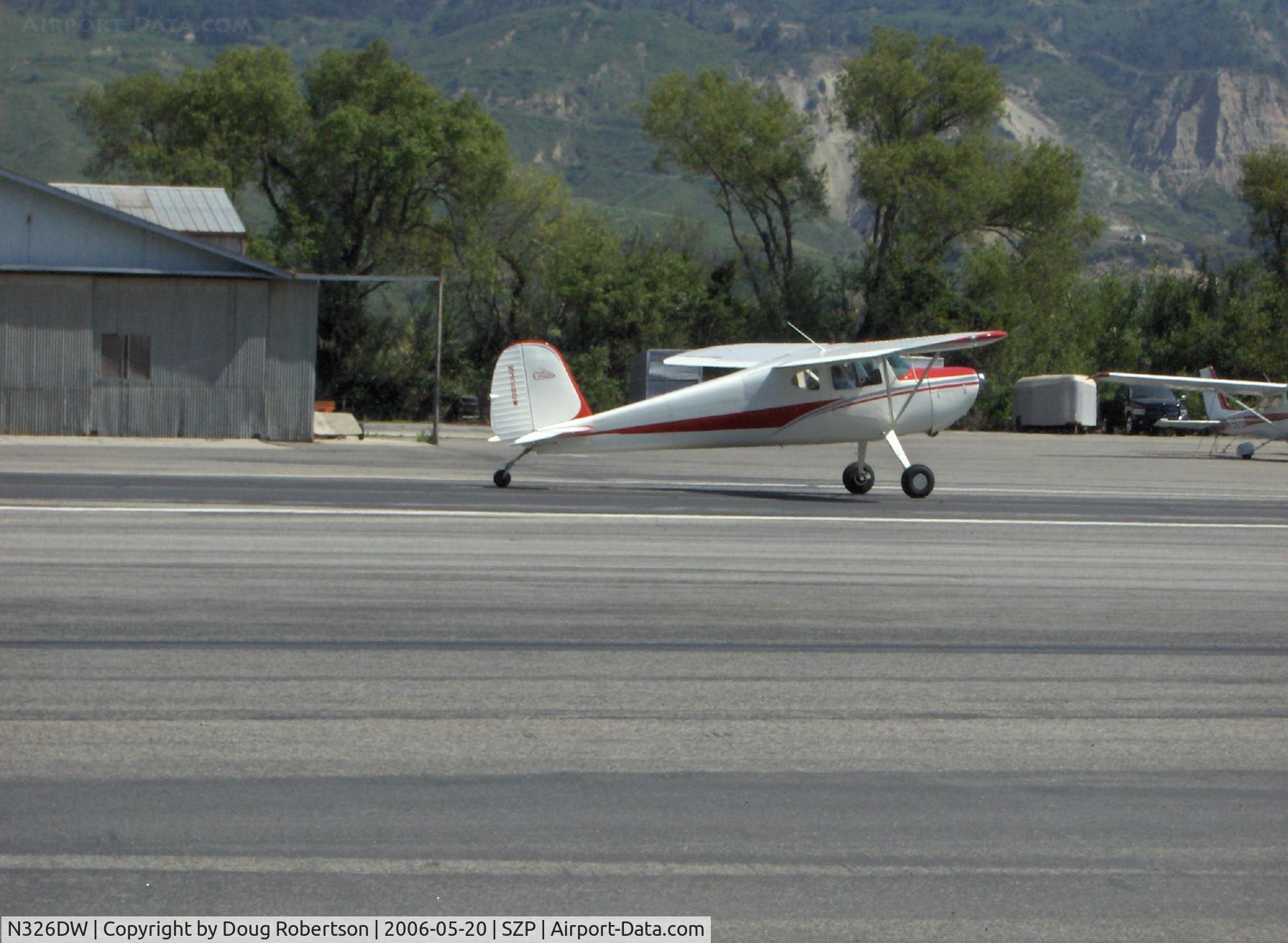 N326DW, 1946 Cessna 140 C/N 11220, 1946 Cessna 140, Continental O-200 100 Hp upgrade, takeoff roll Runway 22