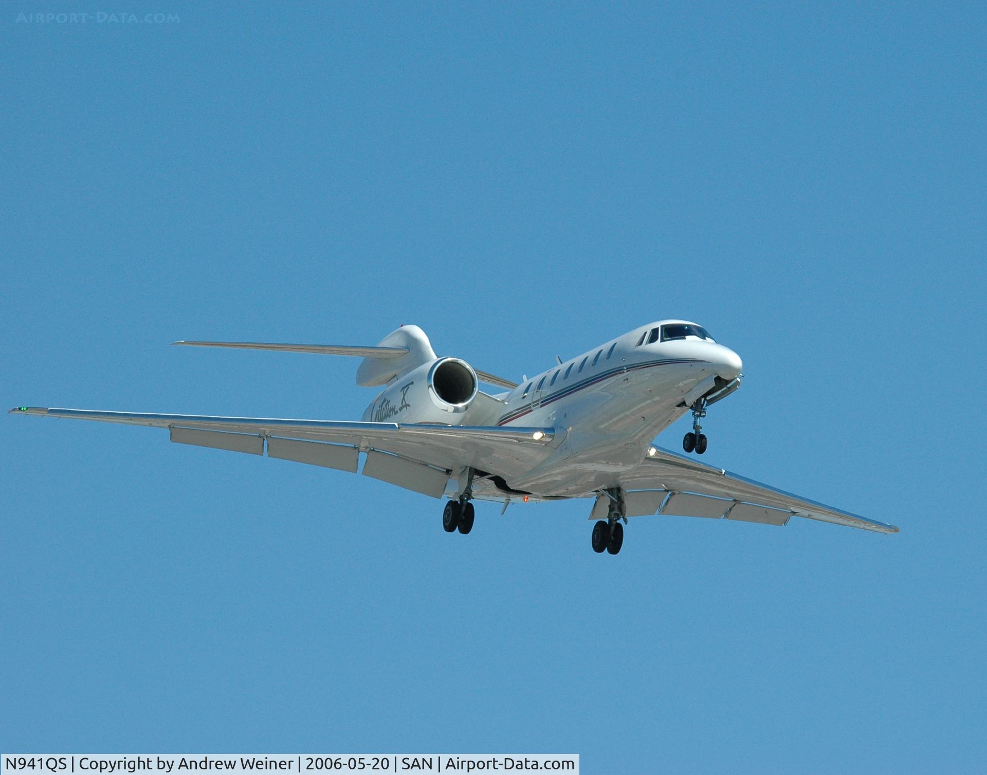 N941QS, 2001 Cessna 750 Citation X Citation X C/N 750-0141, Citation X at SAN