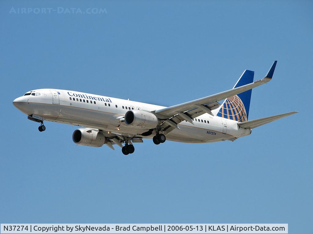 N37274, 2002 Boeing 737-824 C/N 31592, Continental Airlines / 2002 Boeing 737-824