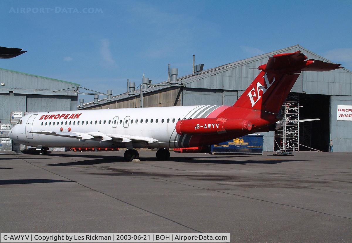 G-AWYV, 1969 BAC 111-501EX One-Eleven C/N BAC.178, BAC 1-11 501 EX