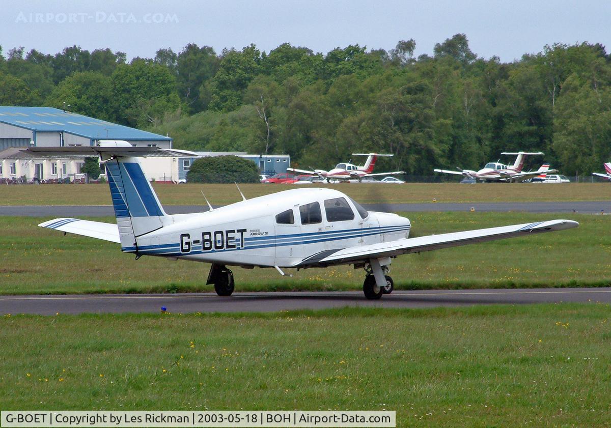 G-BOET, 1979 Piper PA-28RT-201 Arrow IV C/N 28R-8018020, PA-28R-201 Arrow IV