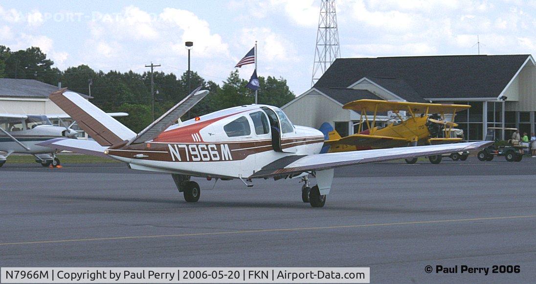 N7966M, 1966 Beech V35 Bonanza C/N D-8258, All lit up, and almost ready to retire for the afternoon