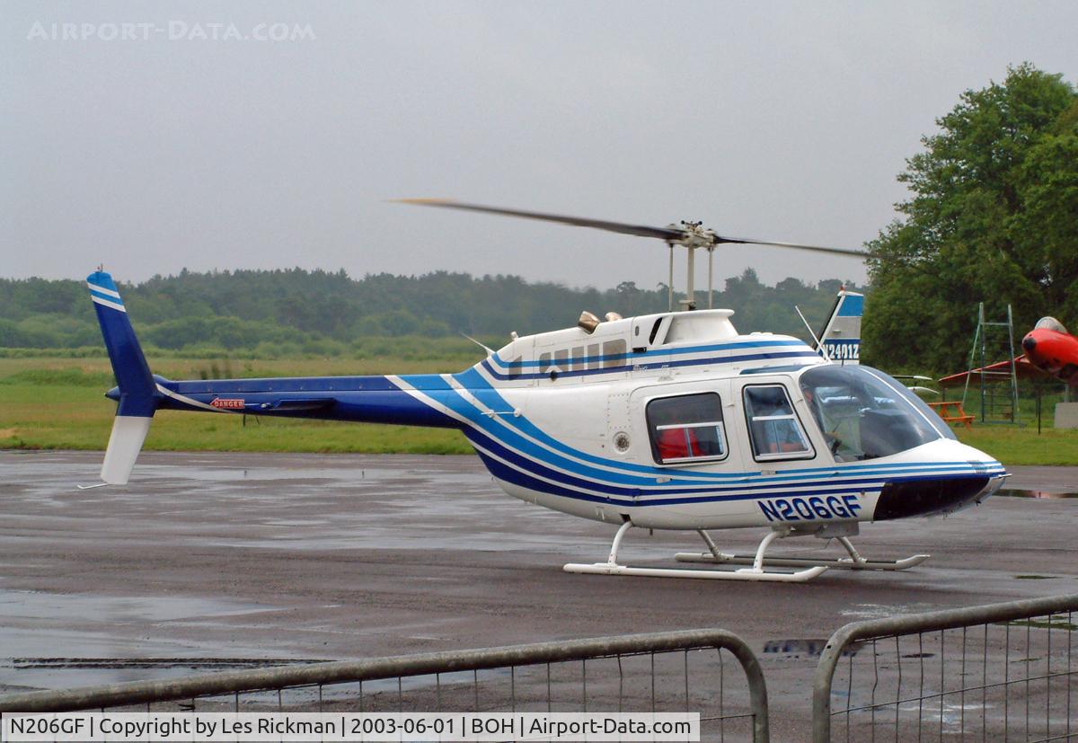 N206GF, 1984 Bell 206B JetRanger III C/N 3806, Bell 206B Jetranger