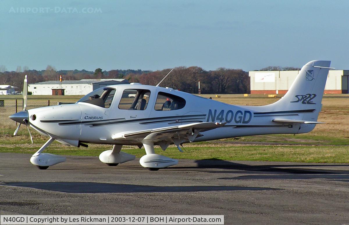 N40GD, 2003 Cirrus SR22 C/N 0473, Cirrus SR22