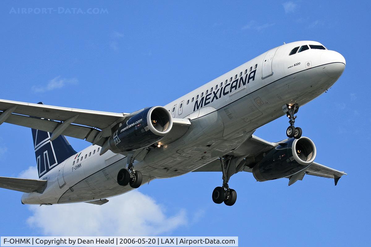 F-OHMK, 1992 Airbus A320-231 C/N 296, Mexicana F-OHMK (FLT MXA938) from Los Cabos Int'l (MMSD) on final approach to RWY 24R.
