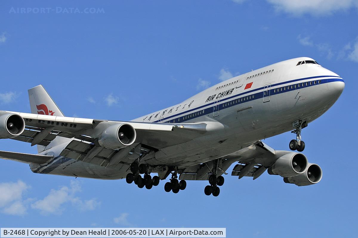 B-2468, 1997 Boeing 747-4J6M C/N 28755, Air China B-2468 (FLT CCA983) from Beijing Capital (ZBAA) on final approach to RWY 24R.