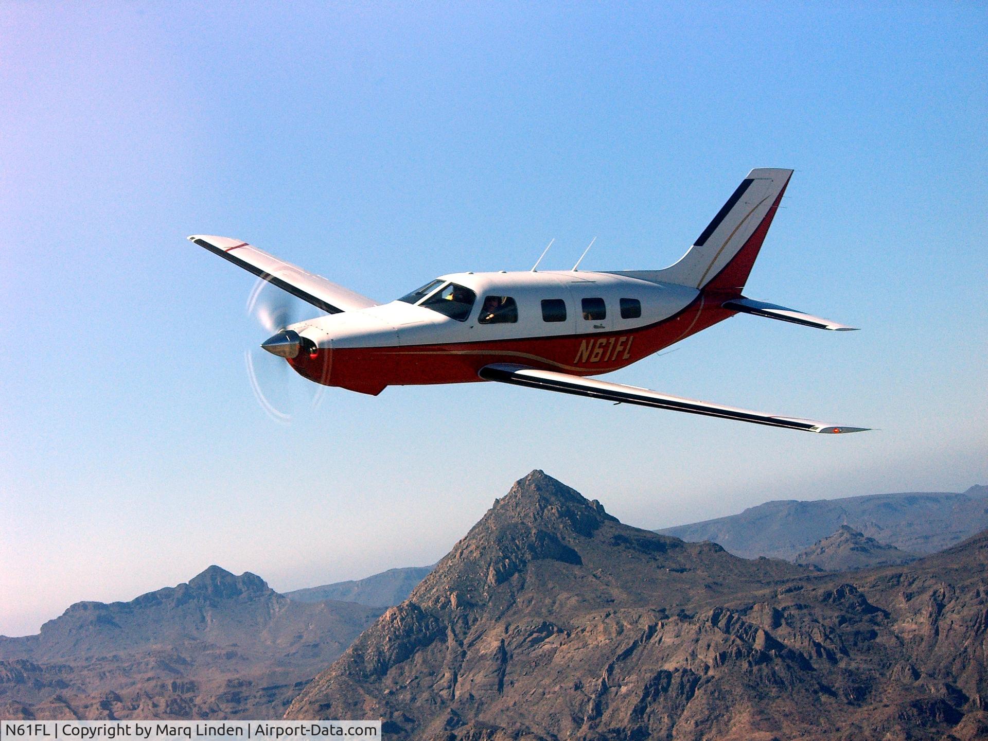 N61FL, 1989 Piper PA-46-350P Malibu Mirage C/N 4622037, Over Baja