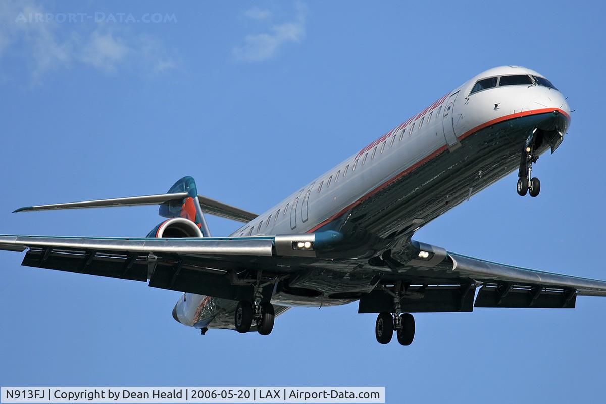 N913FJ, 2004 Bombardier CRJ-900ER (CL-600-2D24) C/N 15013, America West Express (Mesa Airlines) N913FJ (FLT ASH6007) from Licenciado Gustavo Diaz Ordaz Int'l (MMPR) on final approach to RWY 24R.