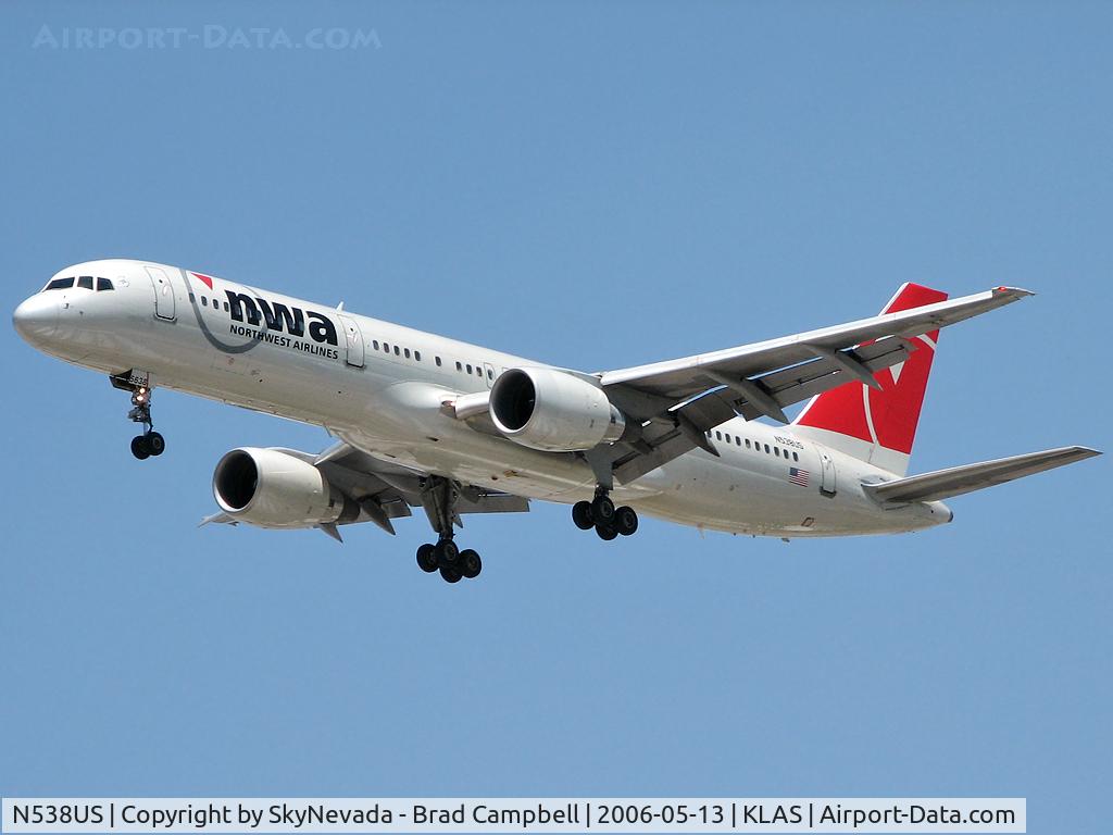 N538US, 1996 Boeing 757-251 C/N 26485, Northwest Airlines / 1996 Boeing 757-251