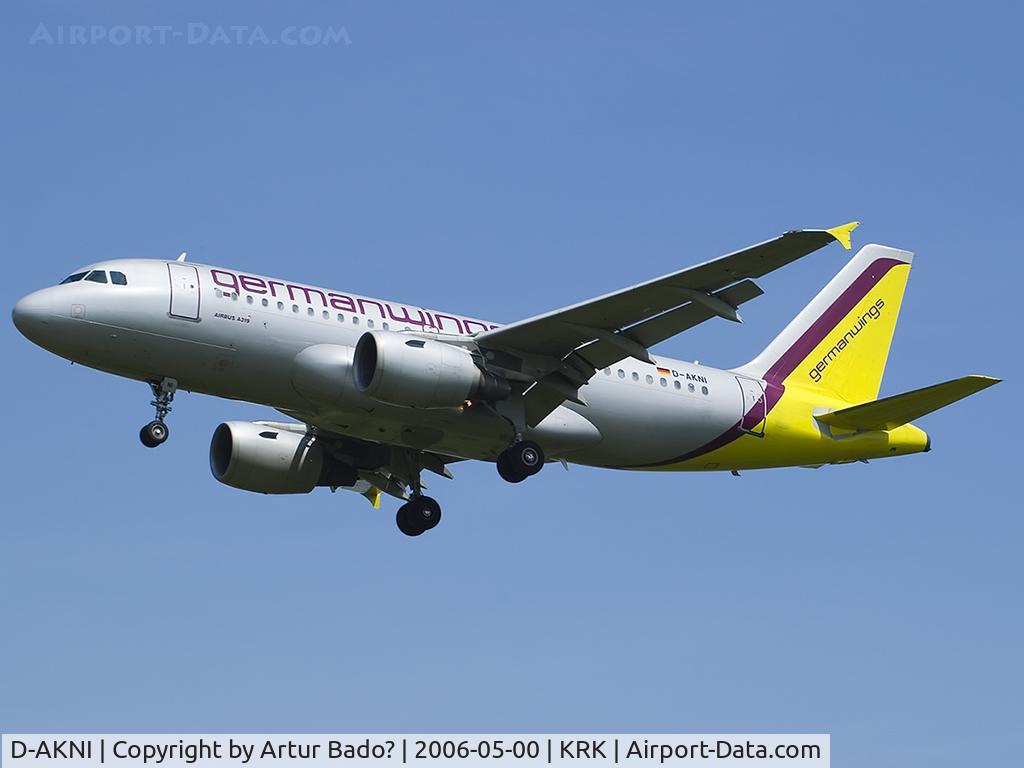D-AKNI, 1999 Airbus A319-112 C/N 1016, Germanwings - Airbus A319-112