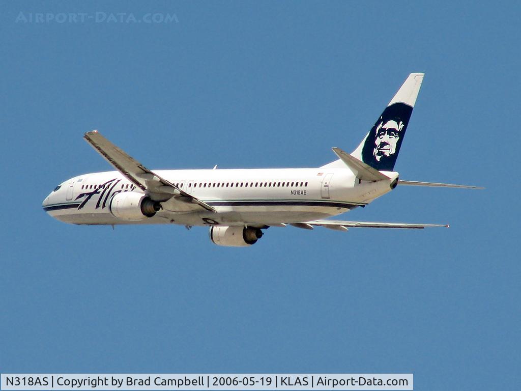N318AS, 2003 Boeing 737-990 C/N 30018, Alaska Airlines / 2003 Boeing 737-990 - Departing RWY 25L