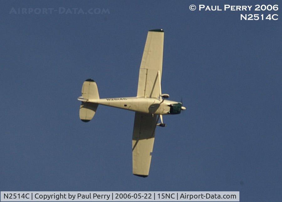 N2514C, 1954 Cessna 170B C/N 26158, Belly shot in the turn