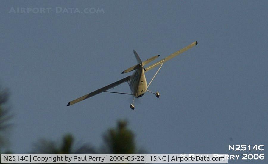 N2514C, 1954 Cessna 170B C/N 26158, Nearly past the pines on the way down