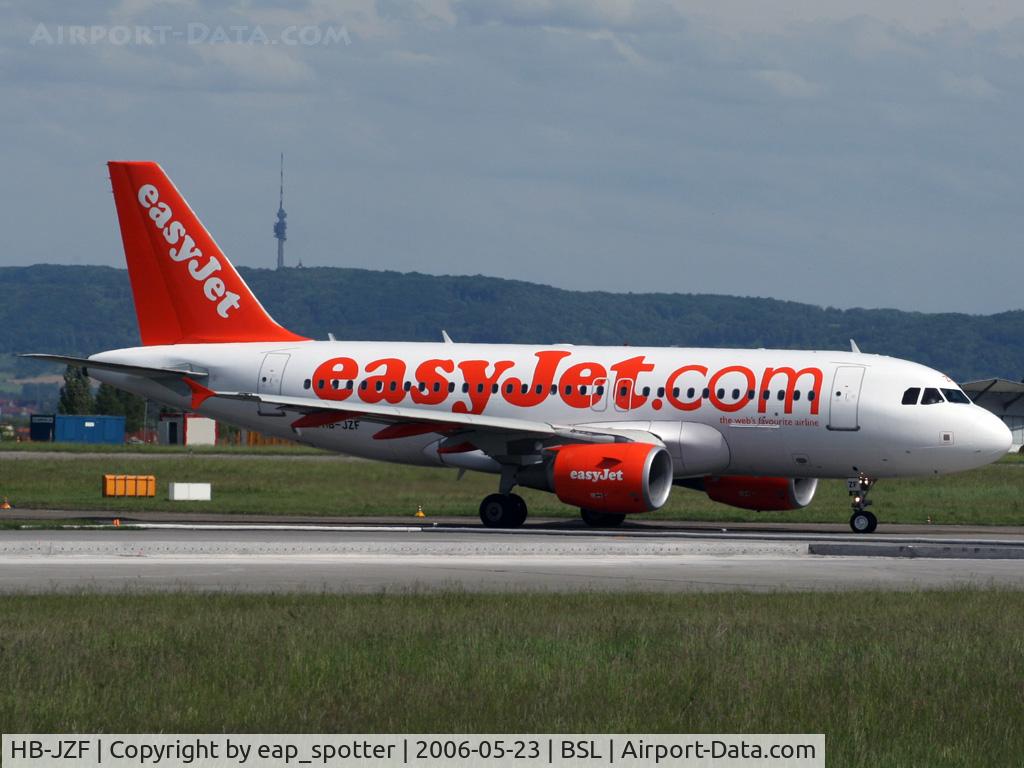 HB-JZF, 2004 Airbus A319-111 C/N 2184, visible runway-repair - the middle-section has been cut off
