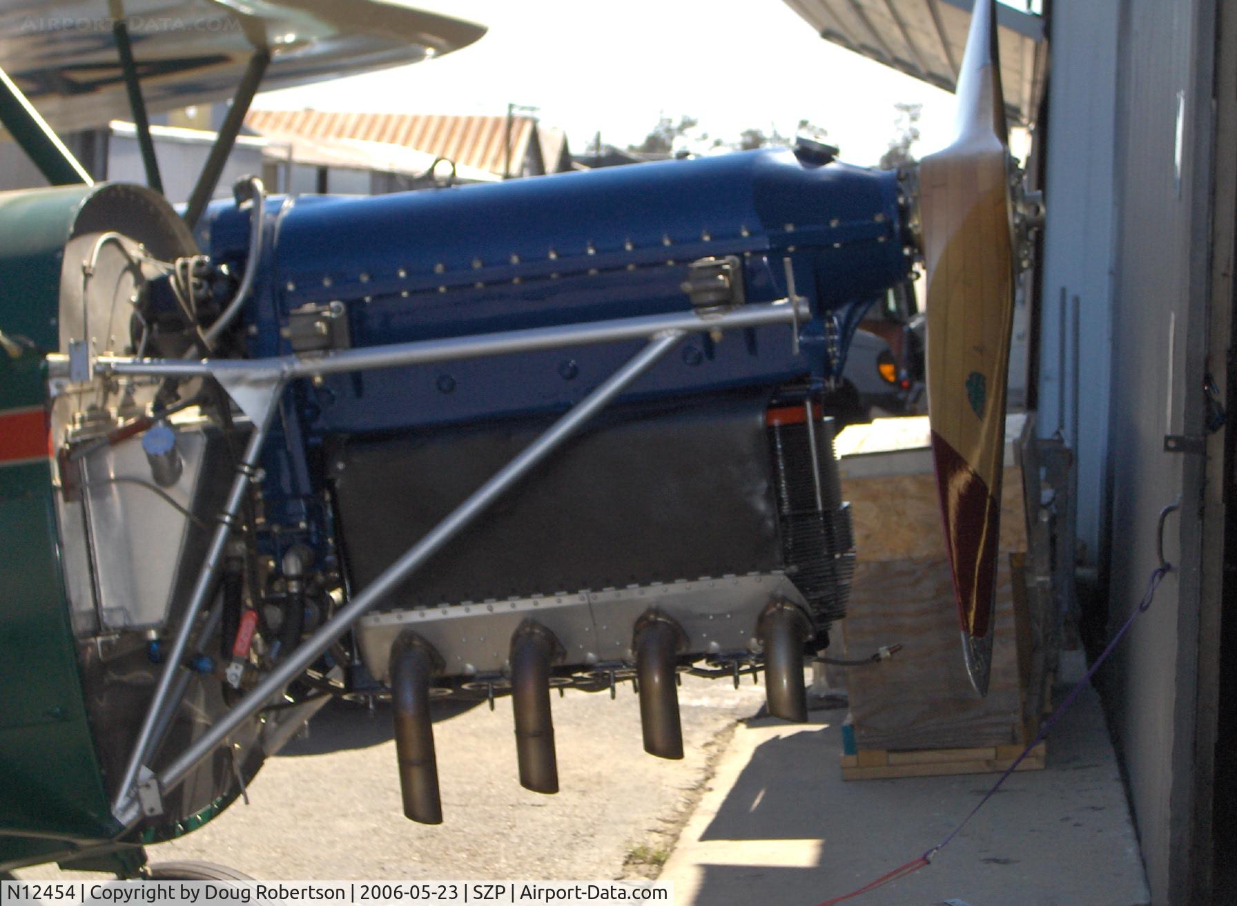 N12454, Fairchild 22 C7B C/N 1503, 1932 Fairchild 22-C7B, Menasco Super Pirate D.4 125 hp inverted four cylinder engine exhaust manifold side, wood prop