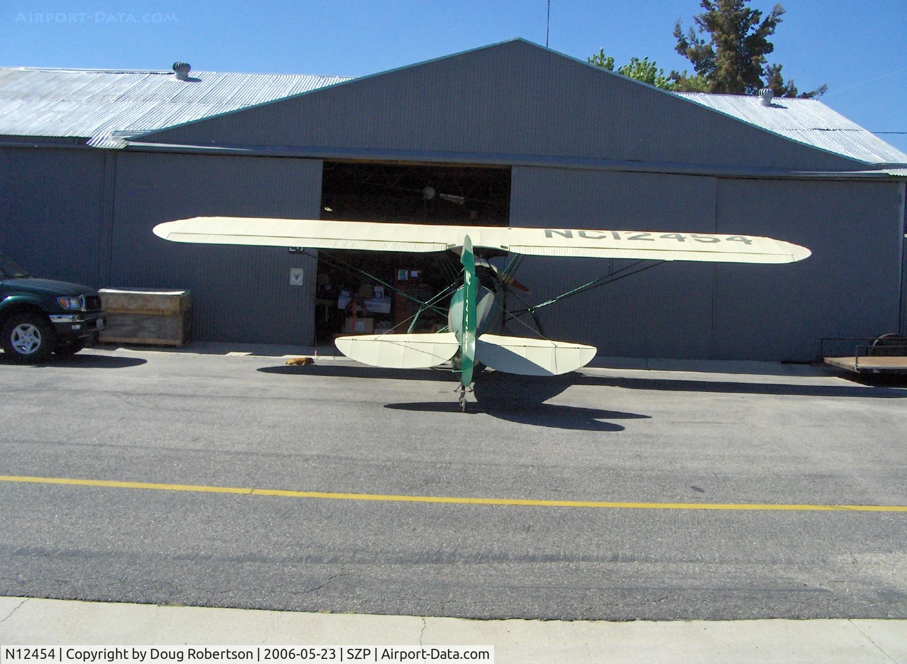 N12454, Fairchild 22 C7B C/N 1503, 1932 Fairchild 22-C7B parasol wing, long ailerons, Menasco Super Pirate D.4 125 Hp inverted four cylinder engine