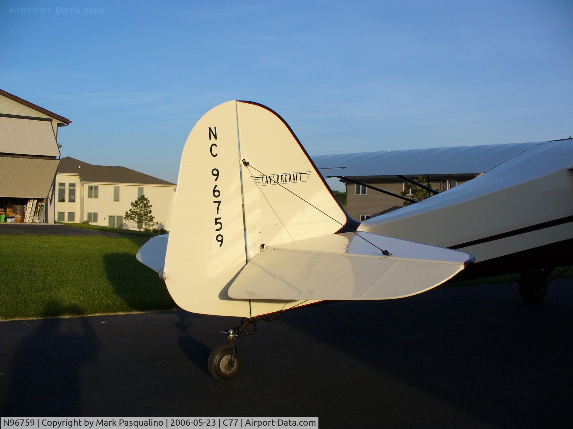N96759, 1946 Taylorcraft BC12-D C/N 9059, BC-12D