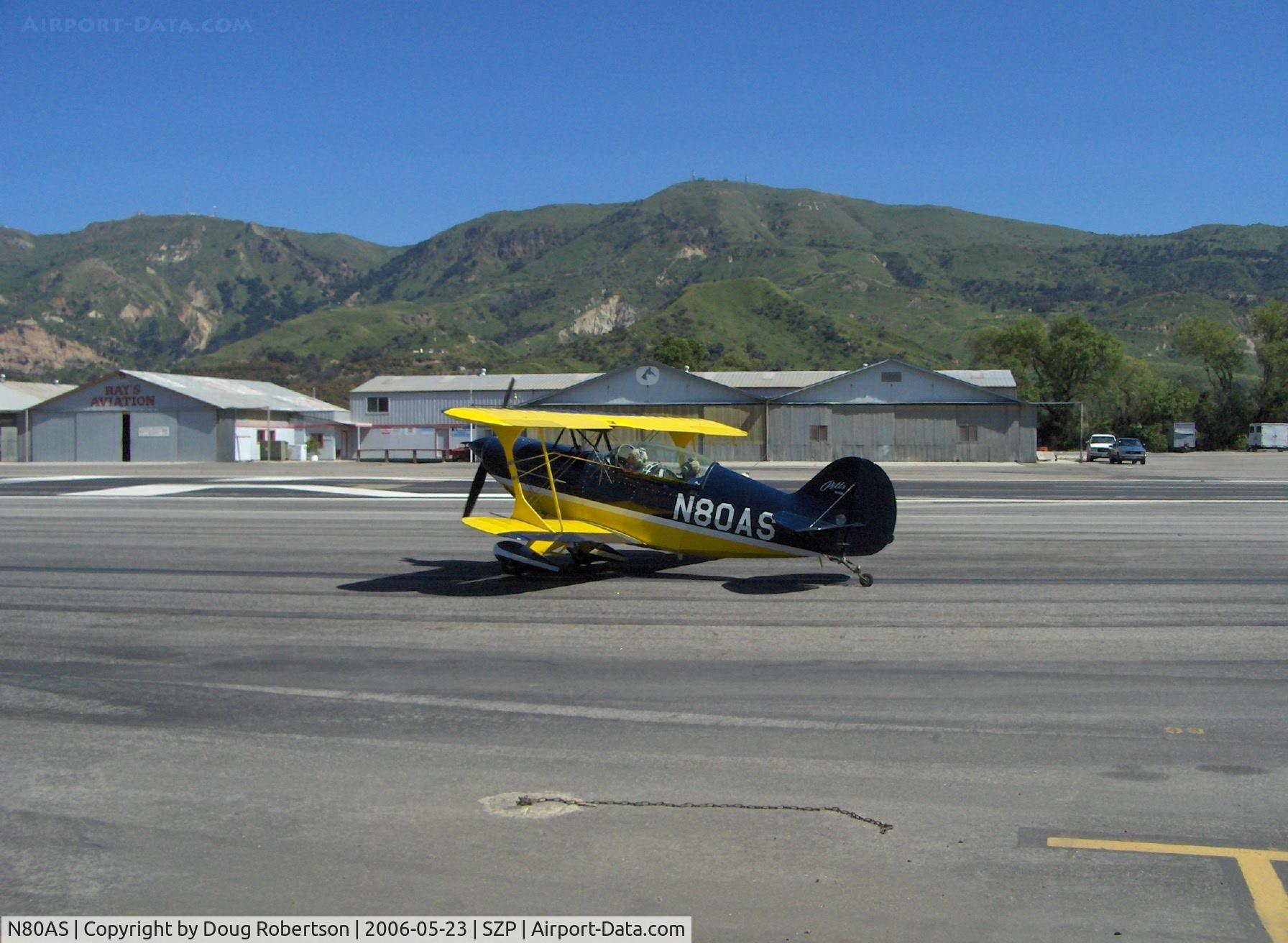 N80AS, 1992 Pitts S-2B Special C/N 5244, 1992 Pitts Aerobatics S-2B, Lycoming AEIO-540, taxi