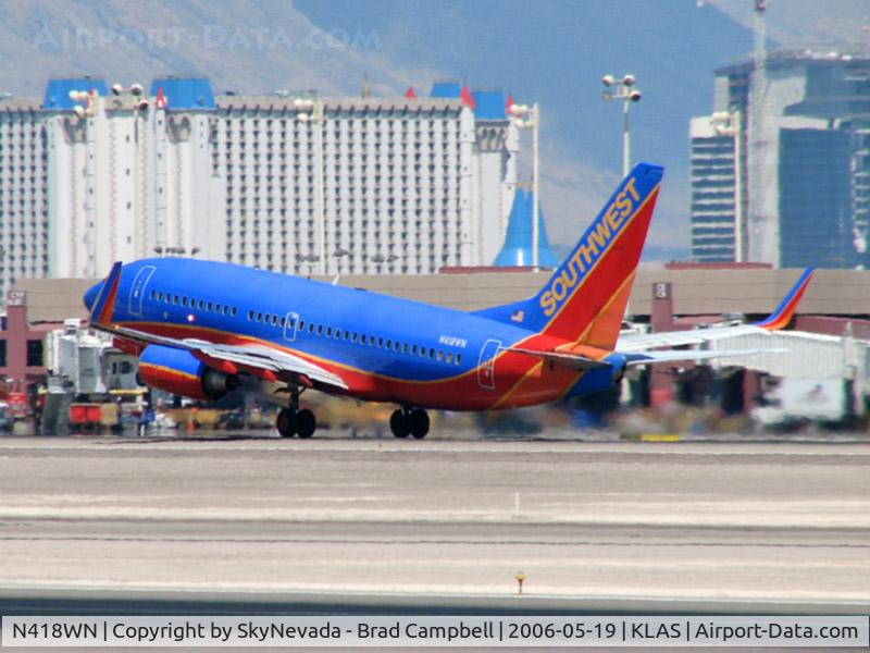 N418WN, 2001 Boeing 737-7H4 C/N 29823, Southwest Airlines / 2001 Boeing 737-7H4