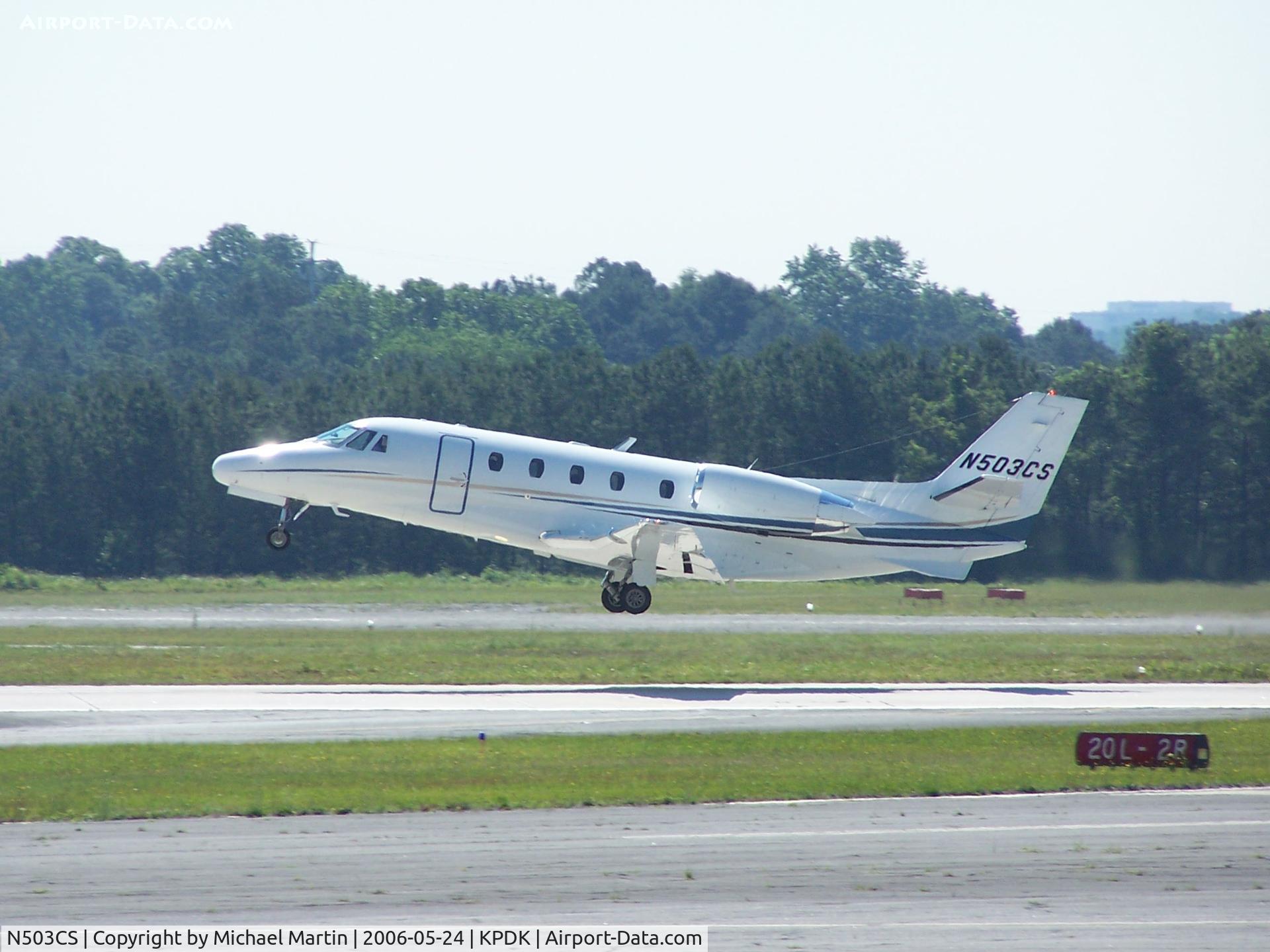 N503CS, 2001 Cessna 560XL Citation Excel C/N 560-5205, Departing PDK enroute to KTEB