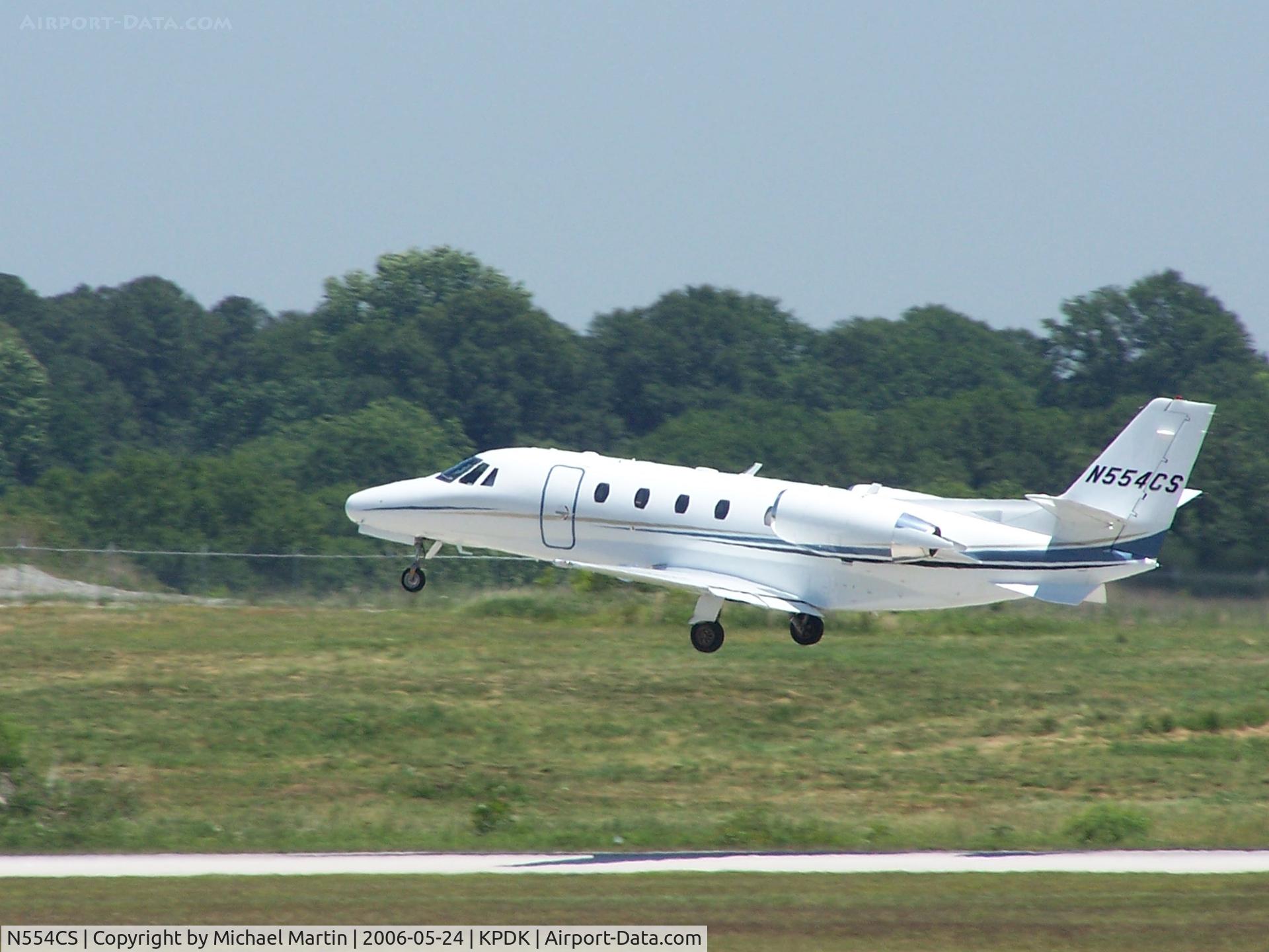 N554CS, 2005 Cessna 560XLS Citation Excel C/N 560-5572, Departing PDK enroute to KBMH