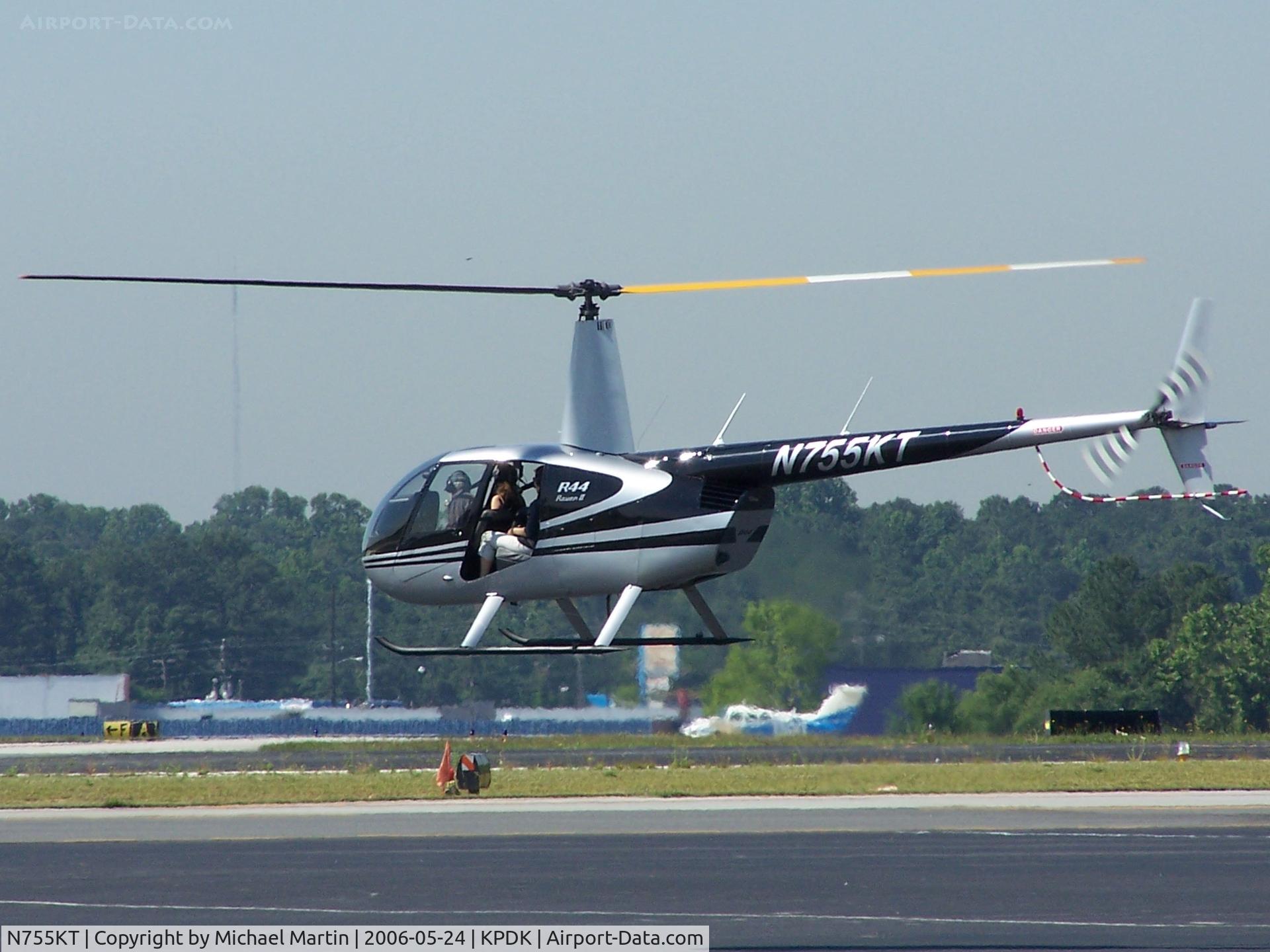 N755KT, 2004 Robinson R44 II C/N 10294, Departing from Mercury Air Center