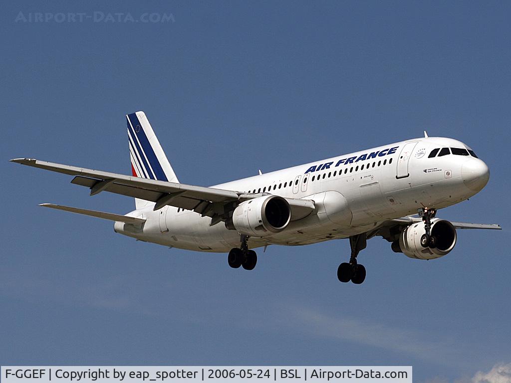 F-GGEF, 1987 Airbus A320-111 C/N 004, on final for runway 16 Air France UNIFORM ALPHA from ORY