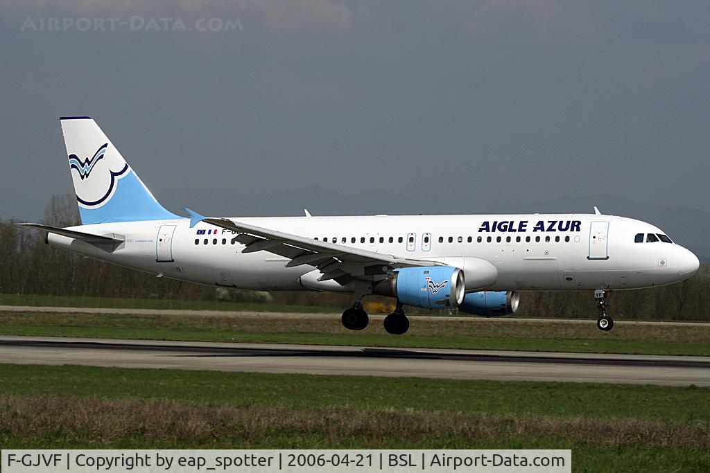 F-GJVF, 1991 Airbus A320-211 C/N 244, landing on runway 16