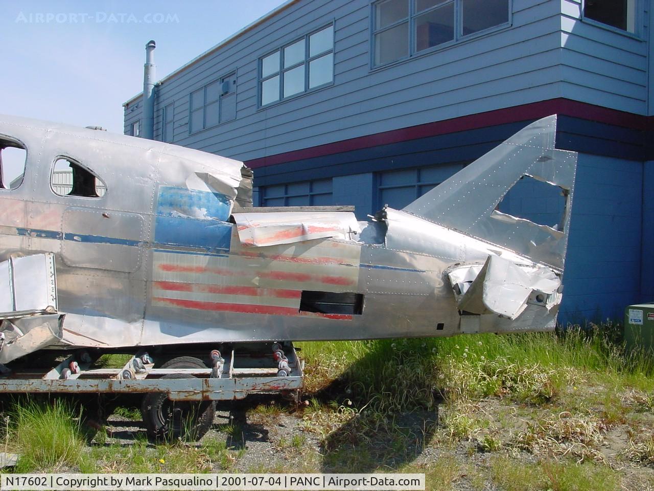 N17602, 1937 Spartan 7W Executive C/N 7W-7, Spartan 7W wreck now at air museum