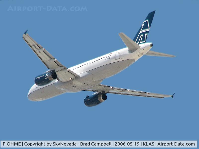 F-OHME, 1991 Airbus A320-231 C/N 252, Mexicana / Airbus Industrie A320-231 / A French registered Mexican airline in Las Vegas? No wonder it's out of focus!