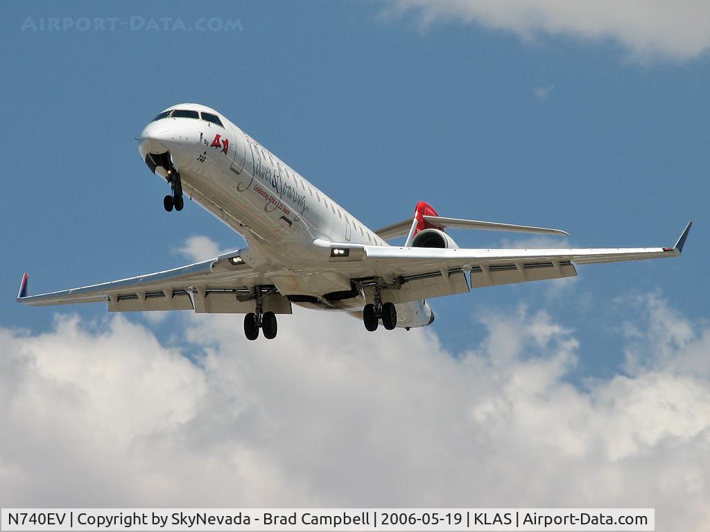 N740EV, 2004 Bombardier CRJ-701 (CL-600-2C10) Regional Jet C/N 10151, Atlantic Southeast Airlines - (Delta) - 'Silver & Soaring' / 2004 Bombardier Inc CL-600-2C10