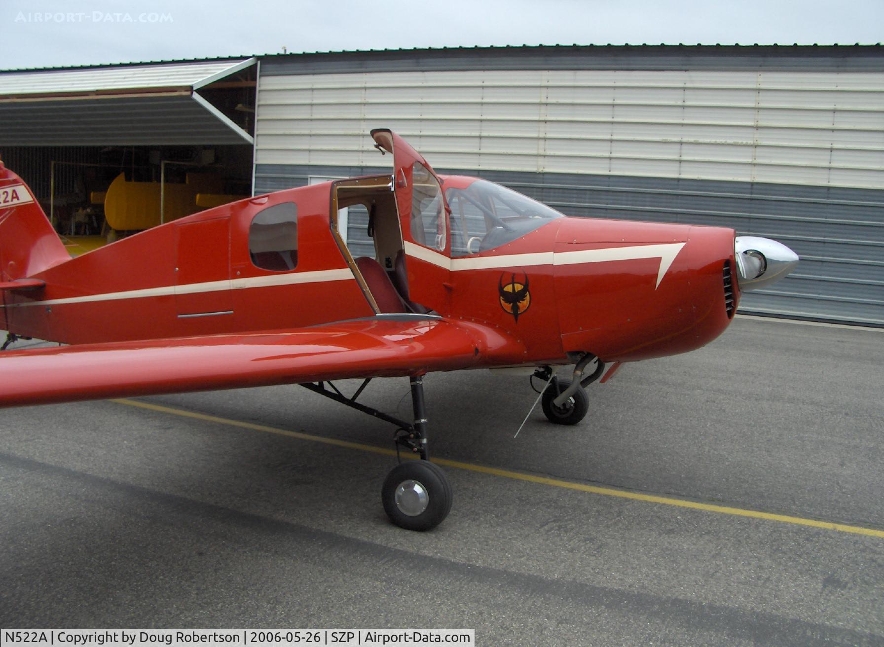 N522A, 1951 Bellanca 14-19 Cruisair Senior C/N 2075, 1951 Bellanca 14-19 CRUISEMASTER, Lycoming O-435C 190 Hp, constant-speed prop, retractible gear, cruising speed 180 mph