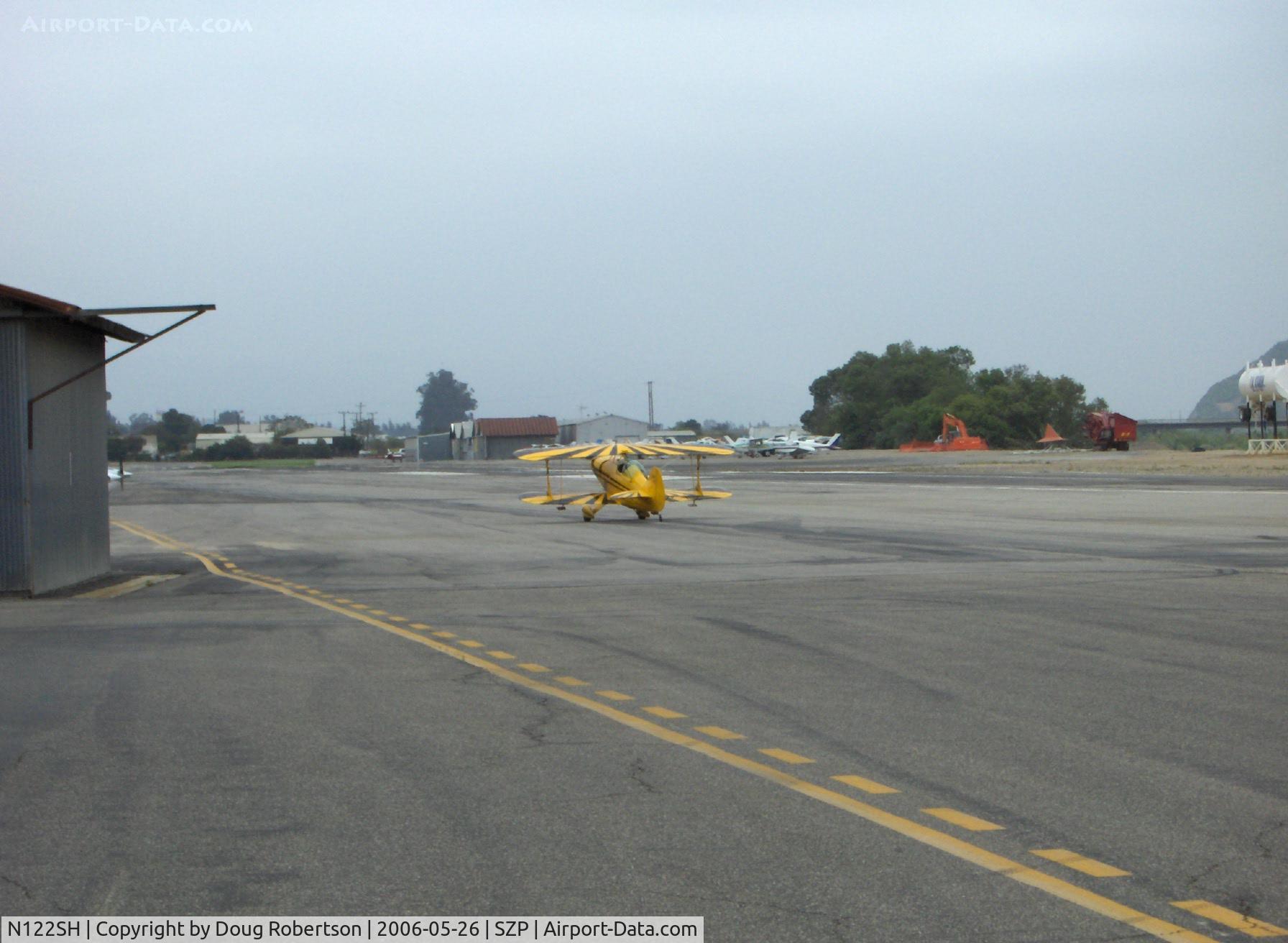 N122SH, 1976 Pitts S-1S Special C/N 20934, 1976 Eberle 'Sue Huang' PITTS SPECIAL S1-S, Lycoming IO-360, taxi to Runway 22