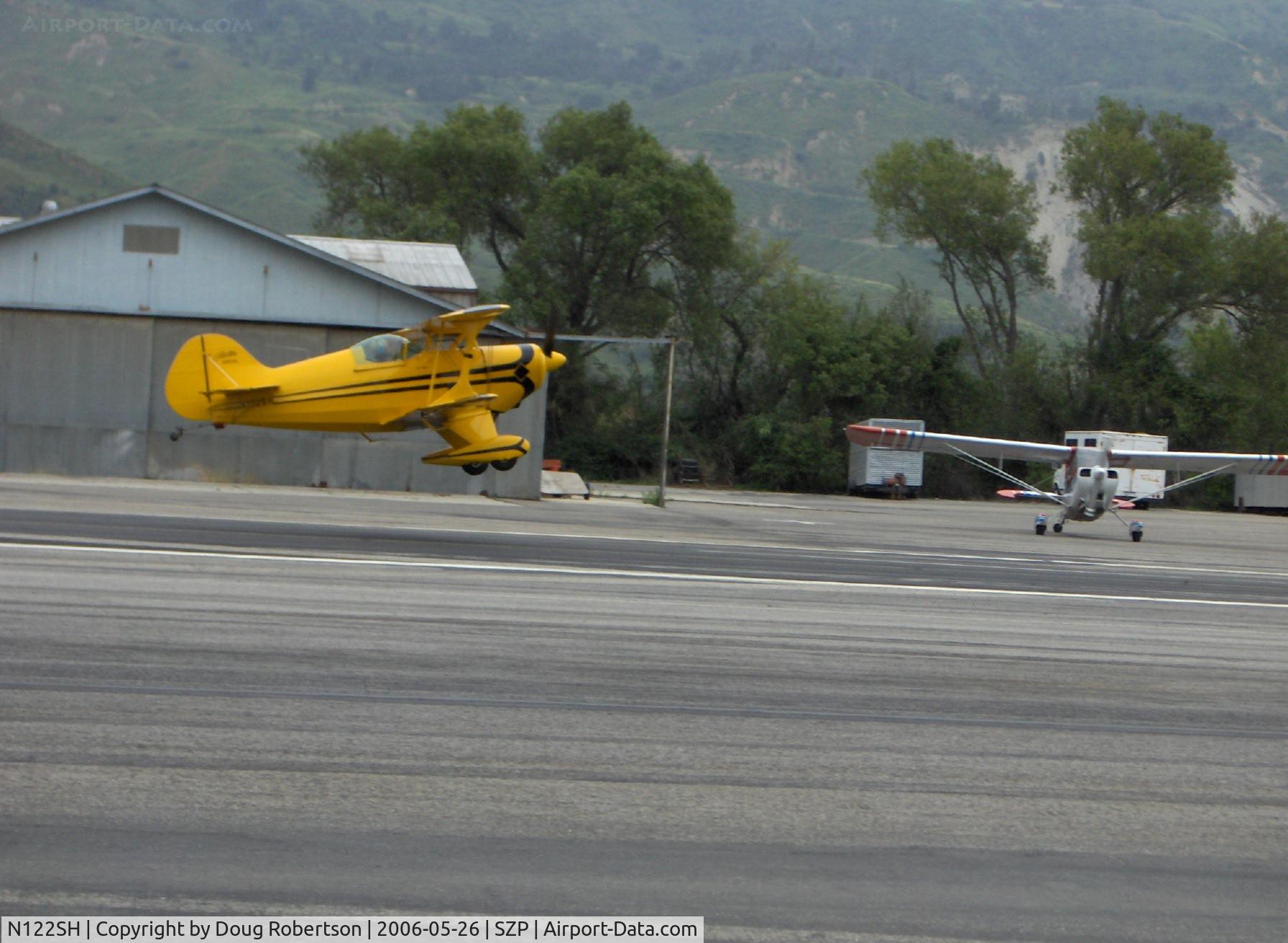 N122SH, 1976 Pitts S-1S Special C/N 20934, 1976 Eberle 'Sue Huang' PITTS SPECIAL S1-S, Lycoming IO-360, landing Runway 22