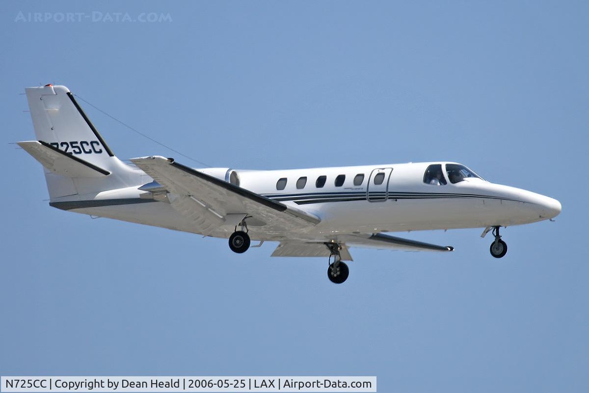 N725CC, 1993 Cessna 550 C/N 550-0725, Air Fred LLC N725CC (FLT TN725CC) from Monterey Peninsula (KMRY) on final approach to RWY 24L.