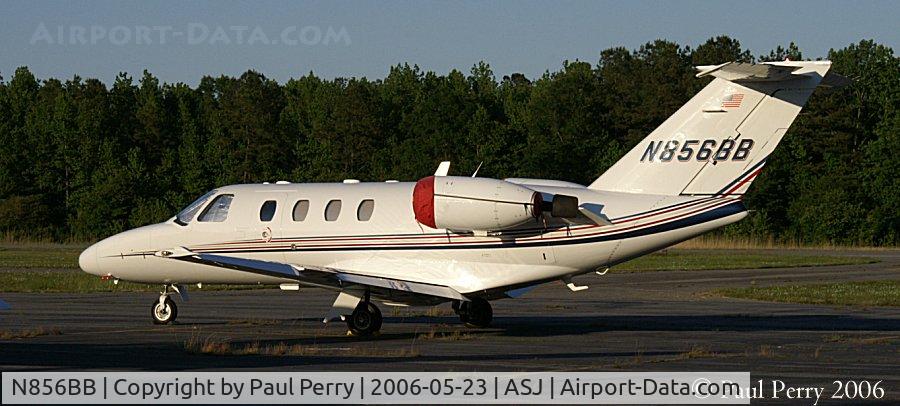 N856BB, 2007 Cessna 525B C/N 525B0207, Parked for an overnight stay