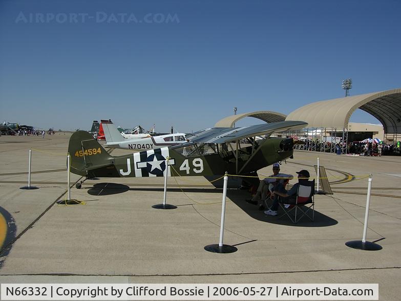 N66332, 1945 Piper L-4J Grasshopper (J3C-65D) C/N 13334, N66332 L-4J 45-4594) At display at the Cannon AFB Open House on May 27, 2006.