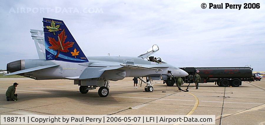 188711, McDonnell Douglas CF-188A Hornet C/N 0141/A107, Post flight inspection and refuel