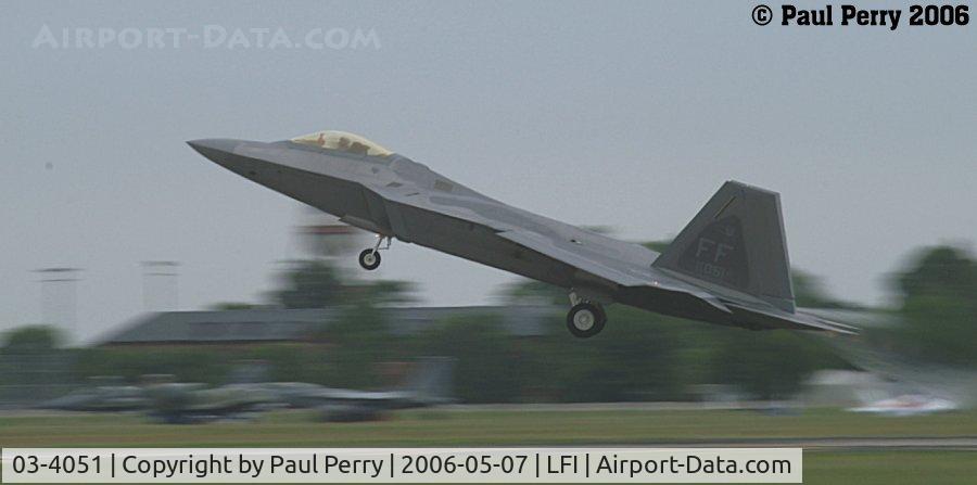 03-4051, 2003 Lockheed Martin F-22A Raptor C/N 4051, Getting airborne in a hurry